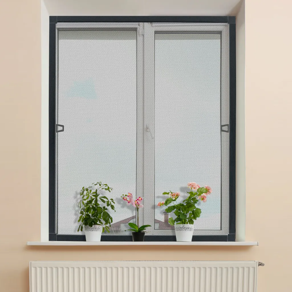 Cadre de Moustiquaire Amovible en Aluminium 120x140 cm pour Fenêtre