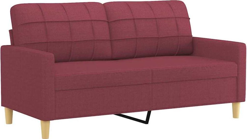 vidaXL 2-Sitzer-Sofa Weinrot 140 cm Stoff