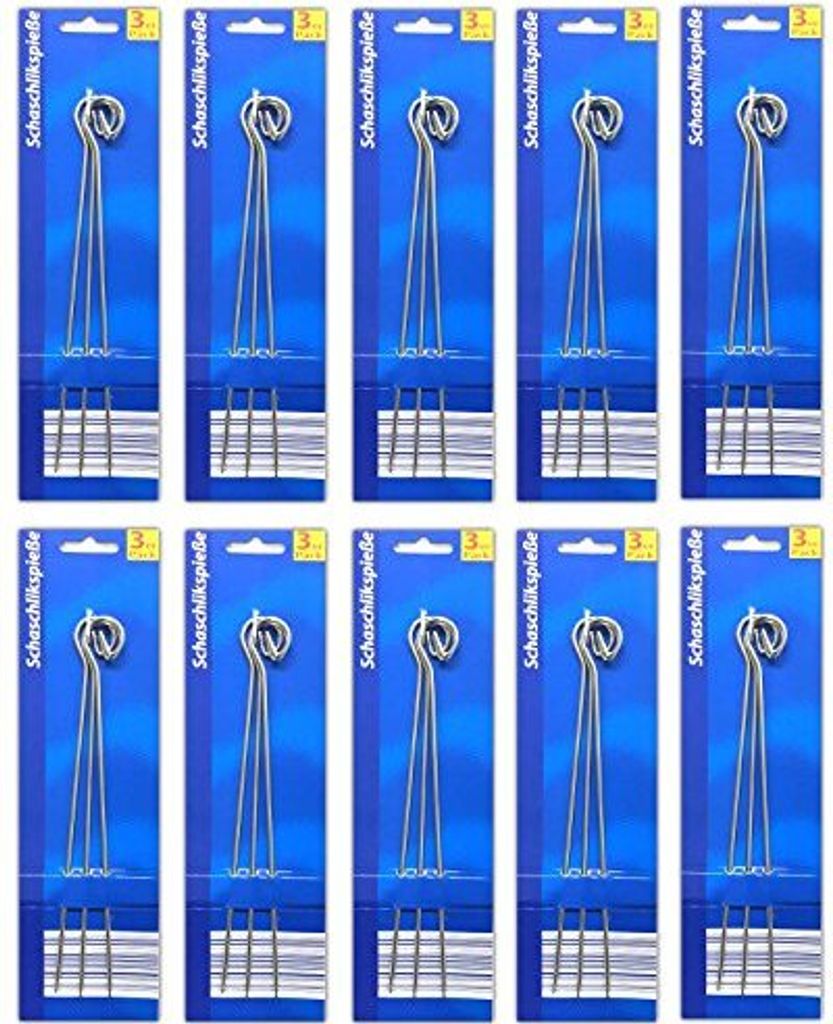 30x Schaschlikspieße 21 cm Fleischspieße Obstspieße Grillspieße Fleischnadel