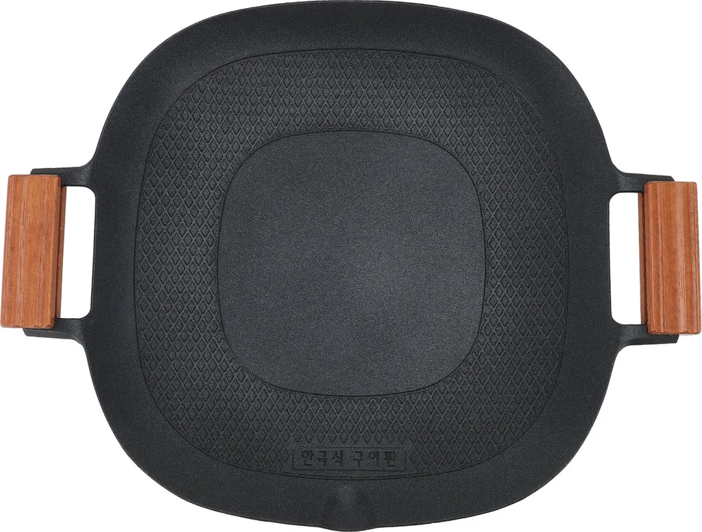 Poêle à griller antiadhésive pour barbecue de camping - Modèle 32cm