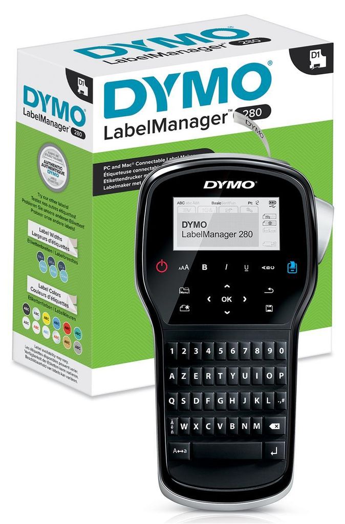 DYMO LabelManager 280  6/9/12      mm D1-Bänder AZERTY Image du produit 