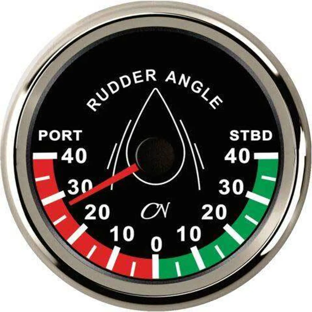 Indicateur de gouvernail analogique 0-190 ohm pour bateau blanc 52mm