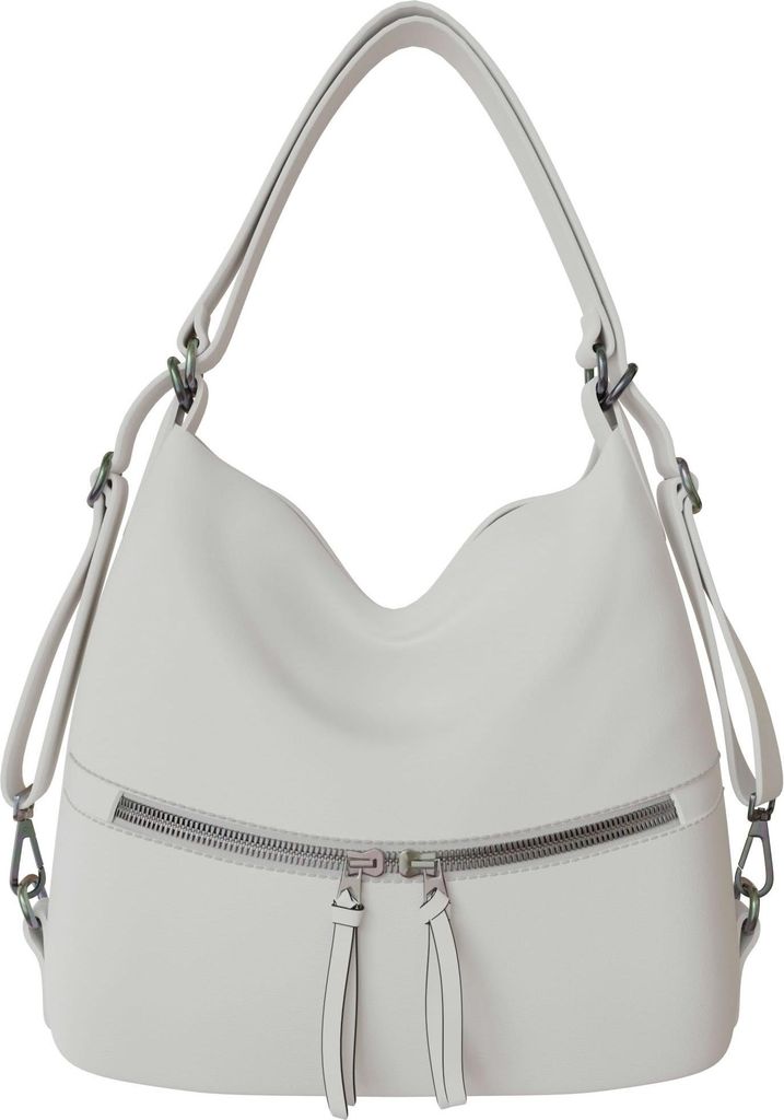 Damen Shopper Tasche groß Hobo Bag – vegane Leder Schultertasche mit Rucksackfunktion, 34x36x12 cm, geräumige Umhängetasche für Alltag & Bür...