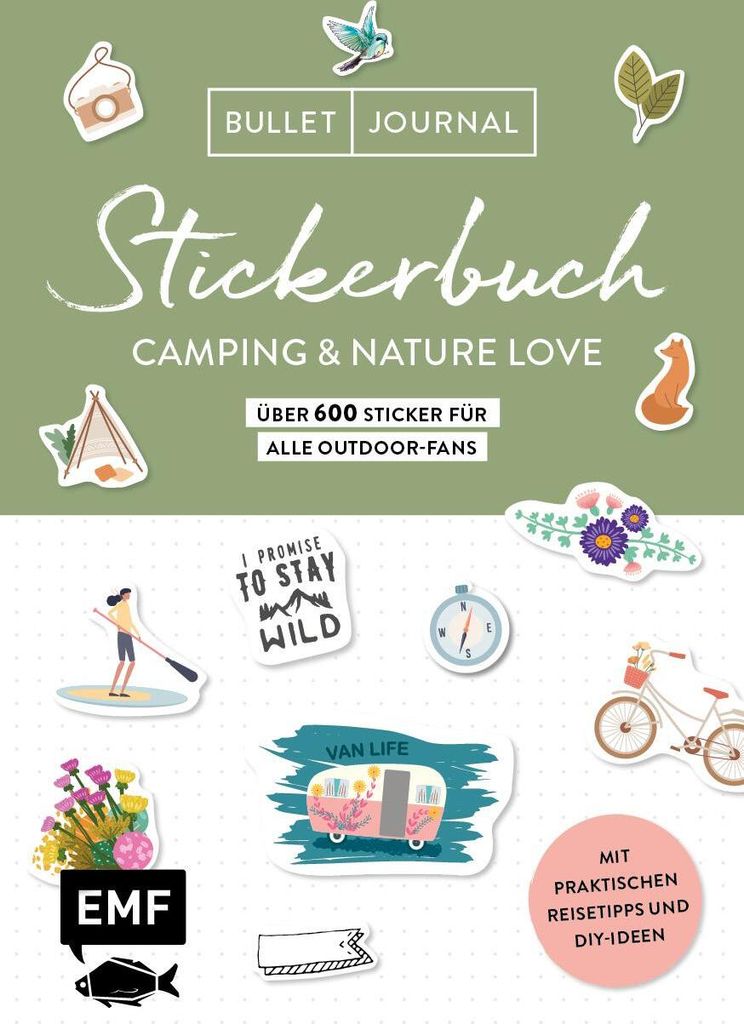 Bullet Journal Stickerbuch - Camping & Nature Love - Über 600 Sticker für alle Outdoor-Fans