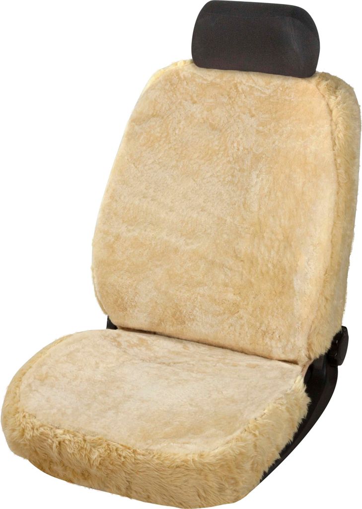A single car seat cover with a headrest, presented against a white background.