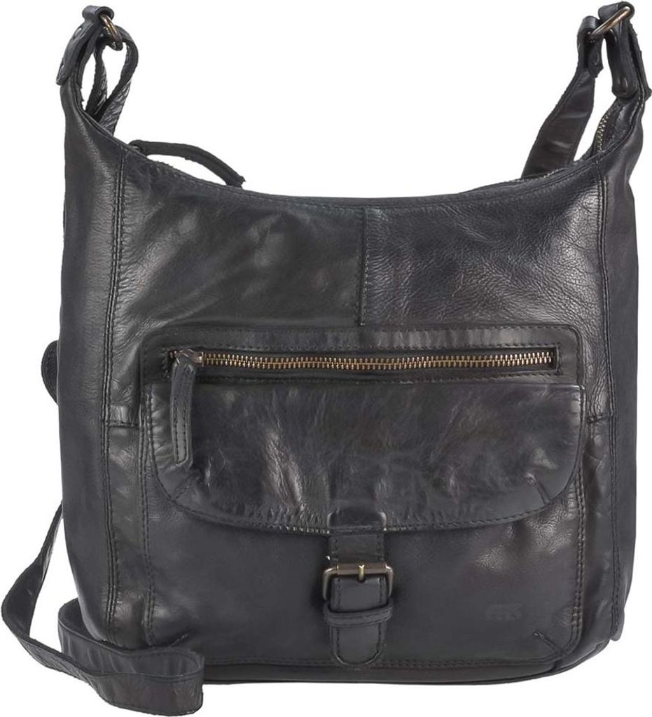 Bear Design Damen Tasche Ledertasche Umhängetasche Schultertasche 30cm schwarz CL32612-black
