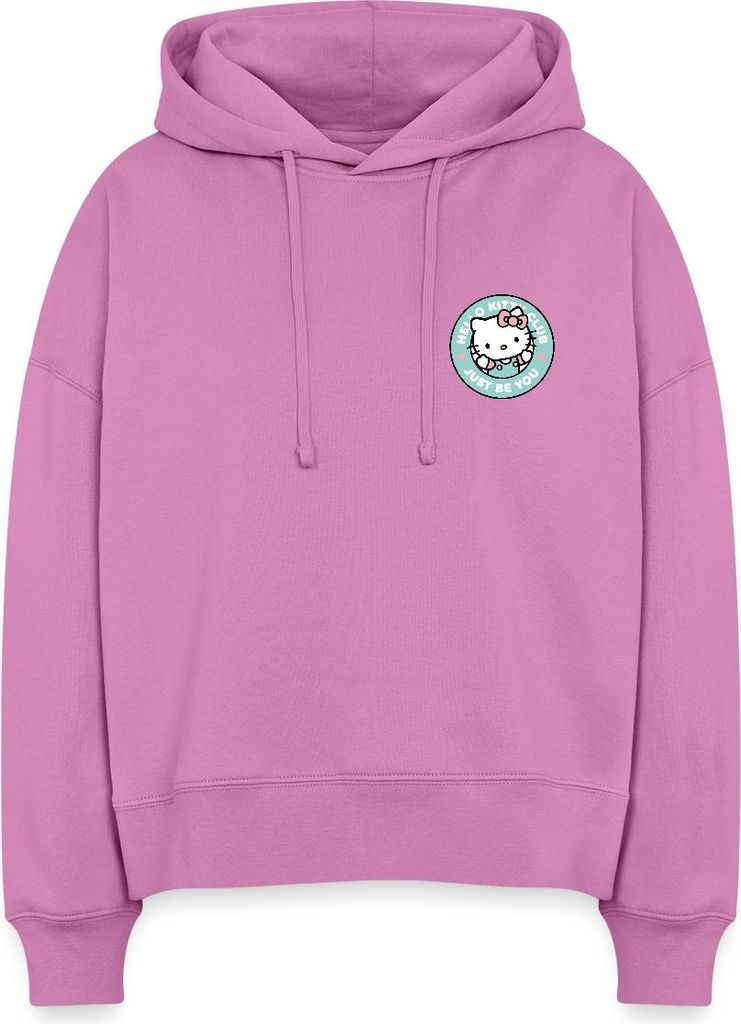 Spreadshirt Hello Kitty Club Just Be You Frauen Boxy Organic Hoodie, S, Pink