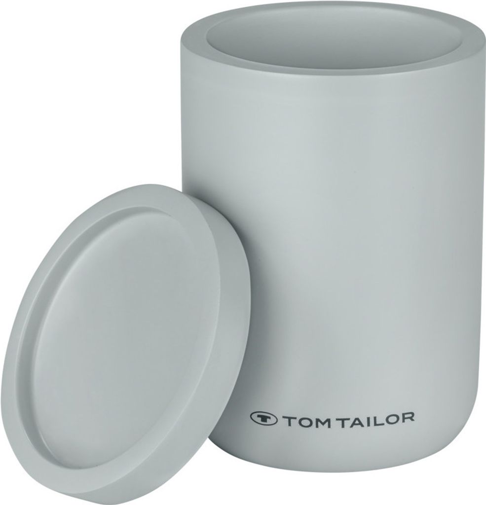TOM TAILOR Aufbewahrungsbox mit Deckel Grau | Wattedose, Organizer Box, Mini Dose, Organizer Schminke, Kosmetikdose, Ordnungsboxen, Aufbewahrung Ba...