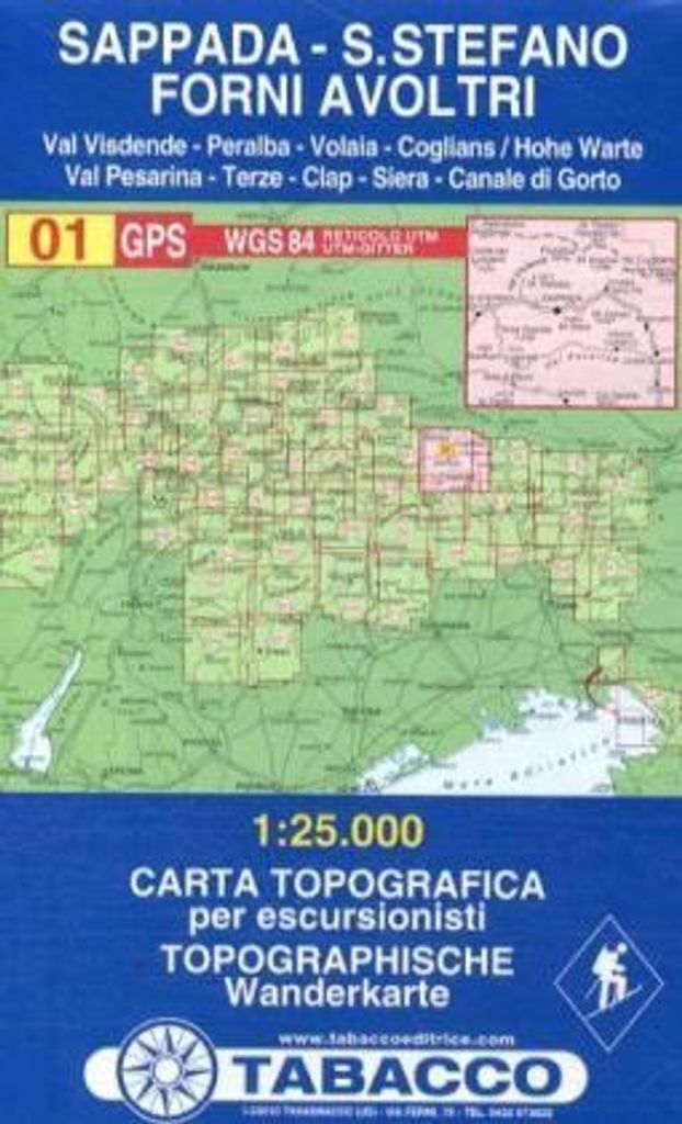 Tabacco Wandern 1 : 25 000 Sappada - San Stefano - Forni Avoltri