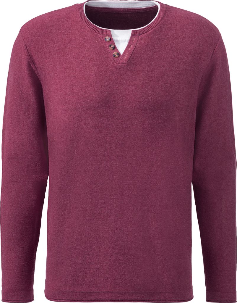 H.I.S. Strickpullover rot meliert Größe XXL