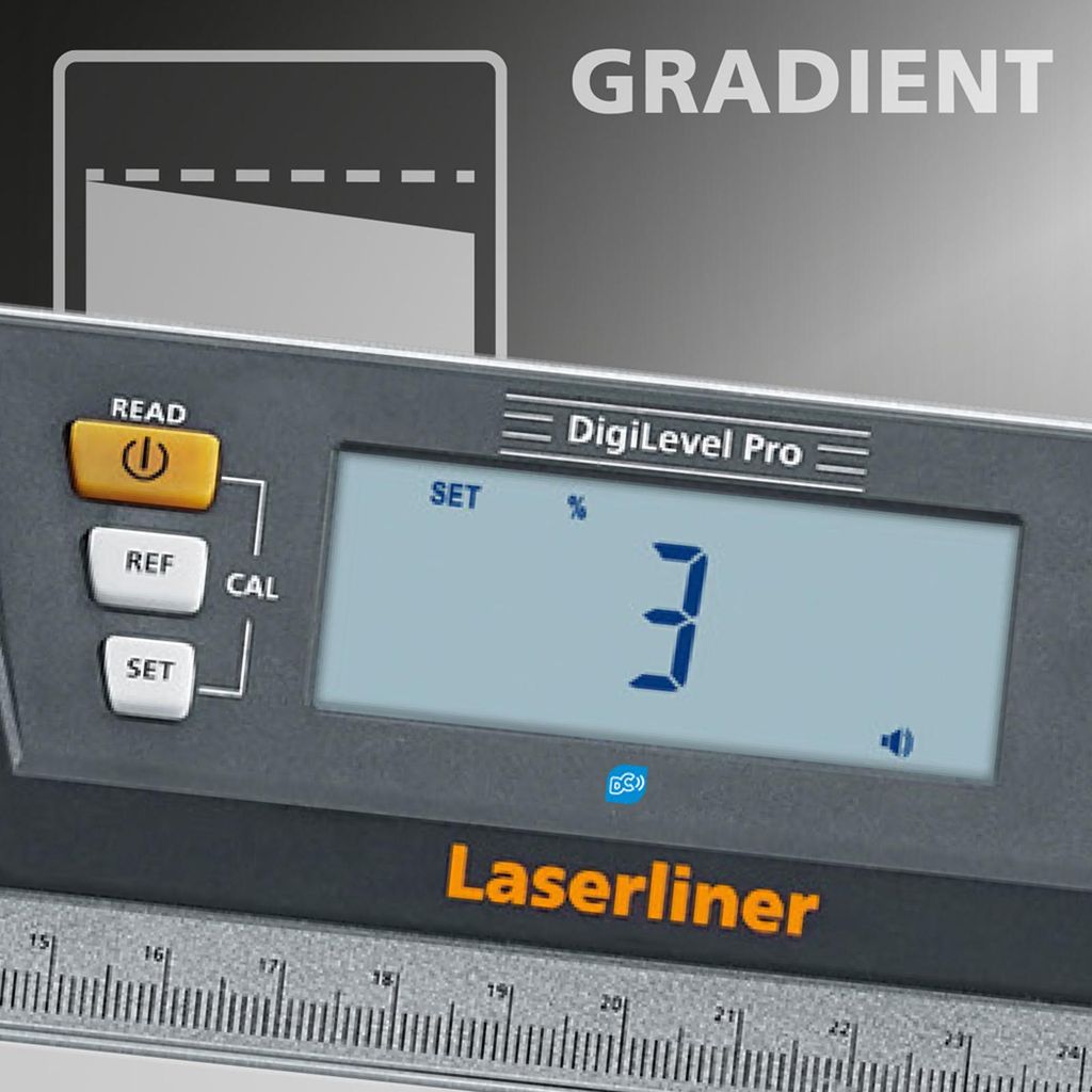 Laserliner 081.216A, 1,2 m, Schwarz, Weiß, 0,5 mm/m, 1,5 V, 60 mm, 1220 mm