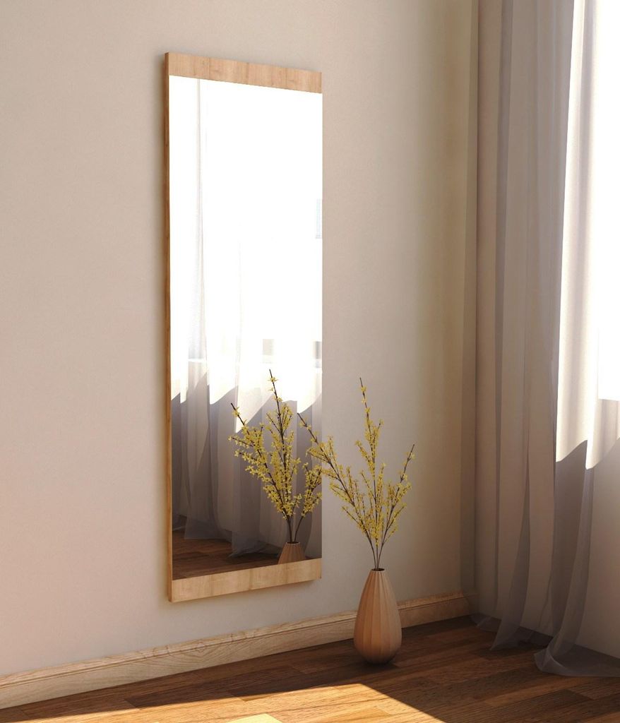 Skye Decor, Azus - Natural, Spiegel, Natürlich, 100 % MDF, 40 x 2,2 x 120 cm