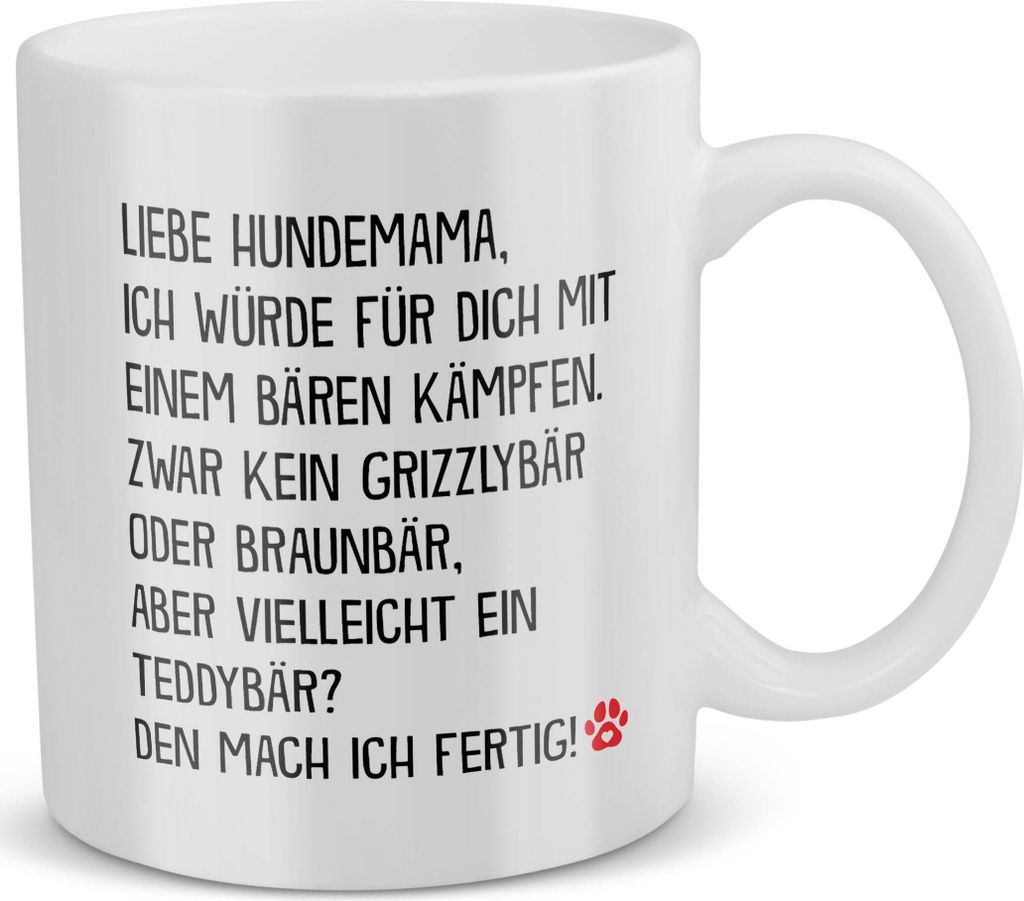 22Feels Beste Hundemama Tasse Hund Frauchen Geschenk Frauen Hundeliebe Welpe Kaffeetasse Haferl Geschenkidee Geburtstag Muttertag Weihnachten