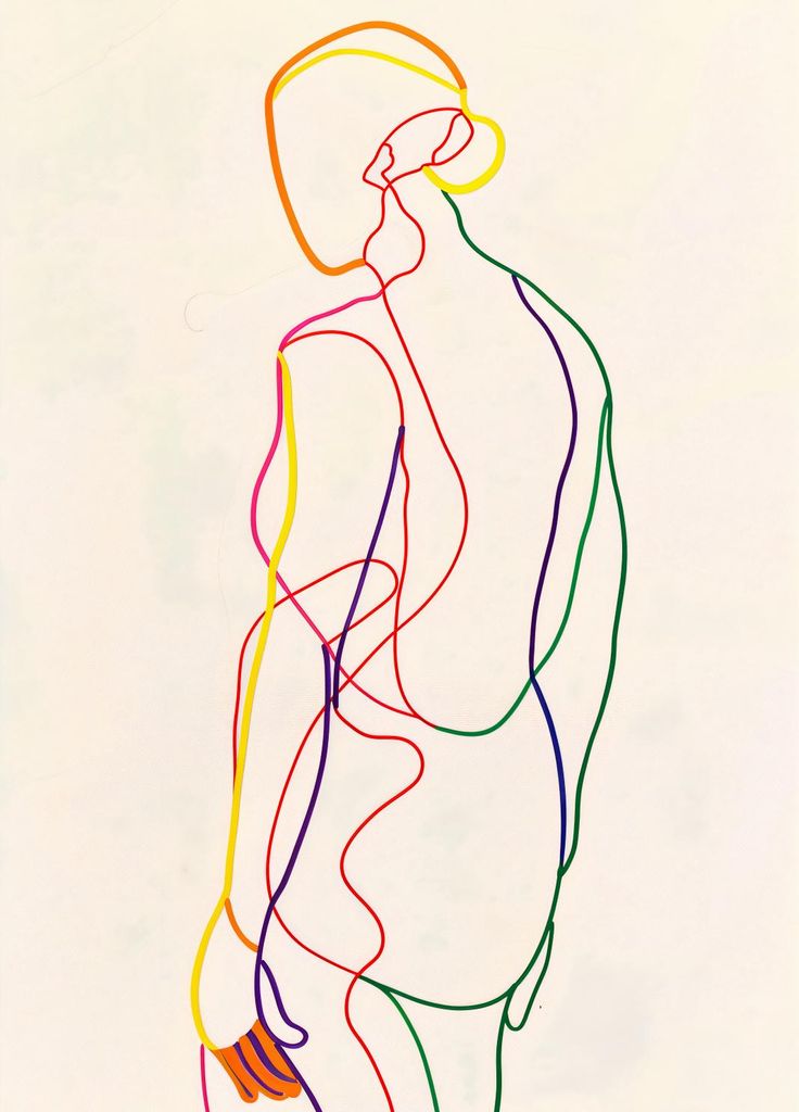 Plakat 39,5x55cm Regenbogenumriss