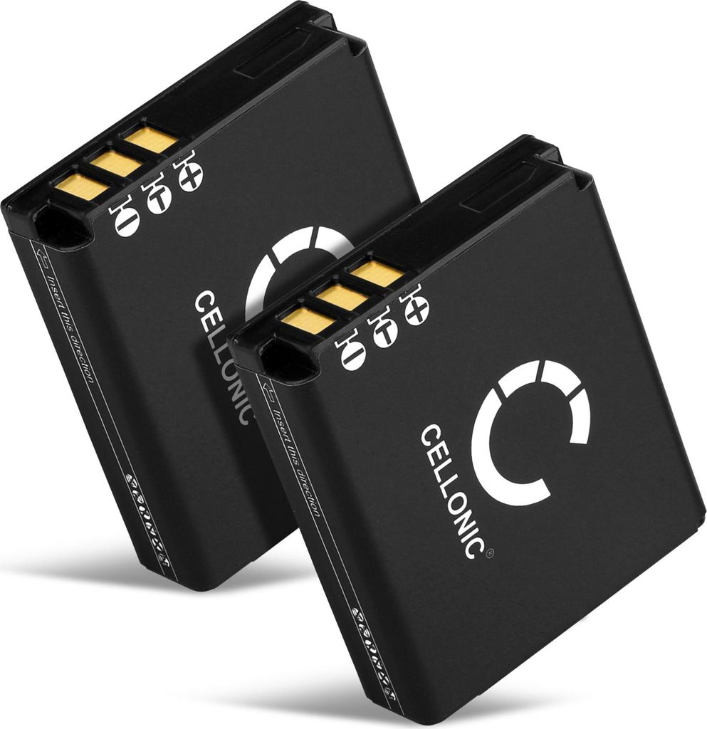 CELLONIC 2x Akku für Kamera Kompatibel mit Fuji FinePix F20, FinePix F40fd, FinePix F47fd, NP-70 - (1100mAh, 3.7V)