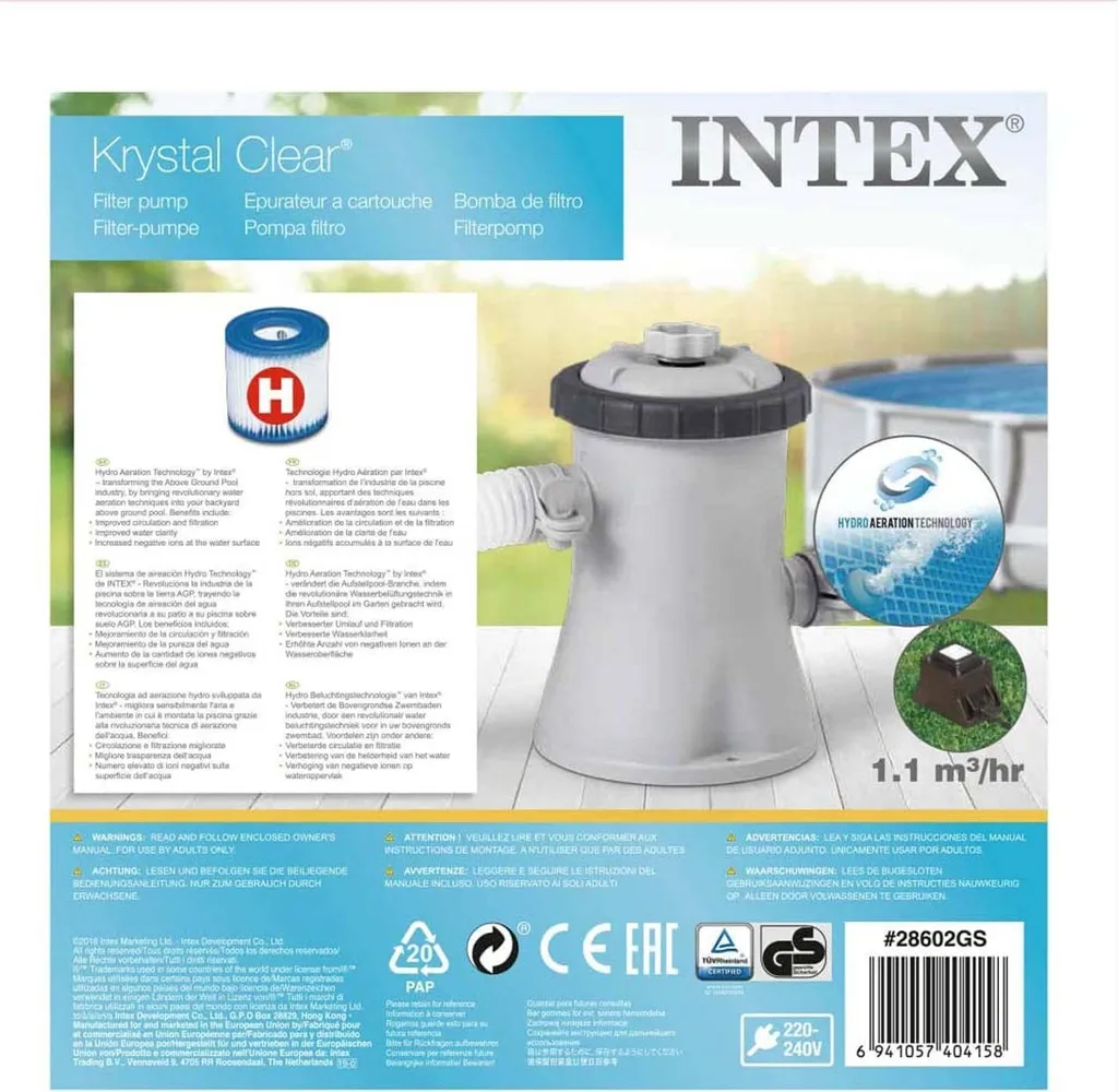 Filtration de Piscine Intex 1,25 m³/h - Idéal pour Modèles Easy Set - 13