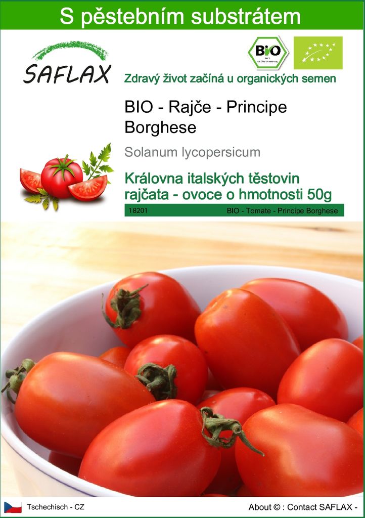 SAFLAX - BIO - Rajče - Principe Borghese - Solanum Obrázek produktu 
