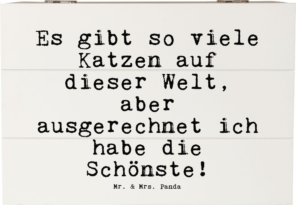 Mr. & Mrs. Panda Box Es gibt so viele... 22 x 15 cm - Weiß - Geschenk, Katzen, fotobox, Spruch Sprüche Weisheiten Zitate Lustig Weisheit Worte, K...