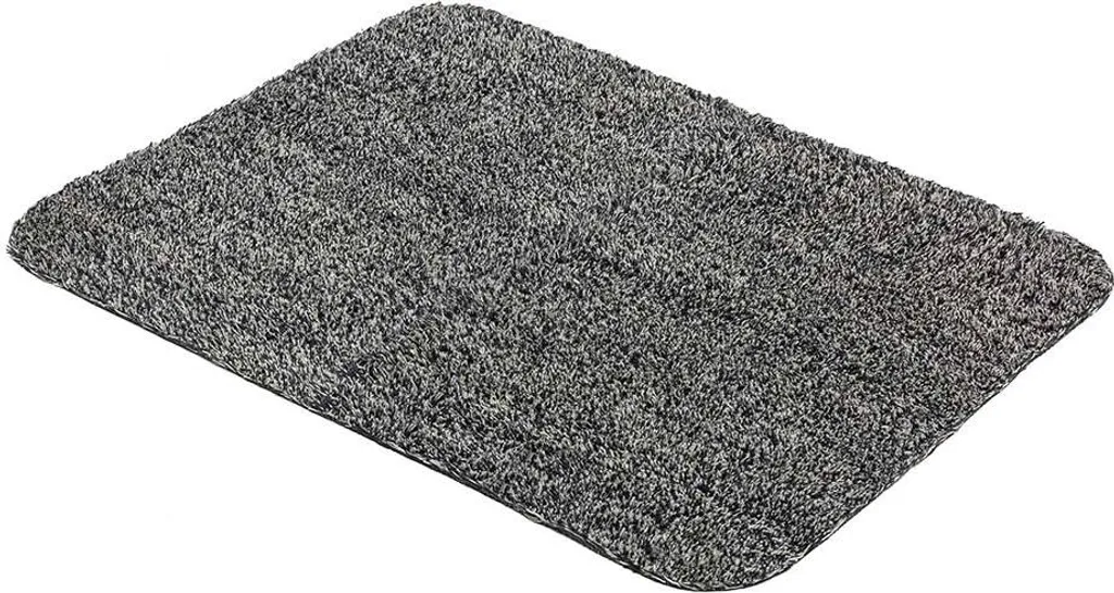 Paillasson 100% Coton Ultra Absorbant et Lavable 60x75 cm Anthracite