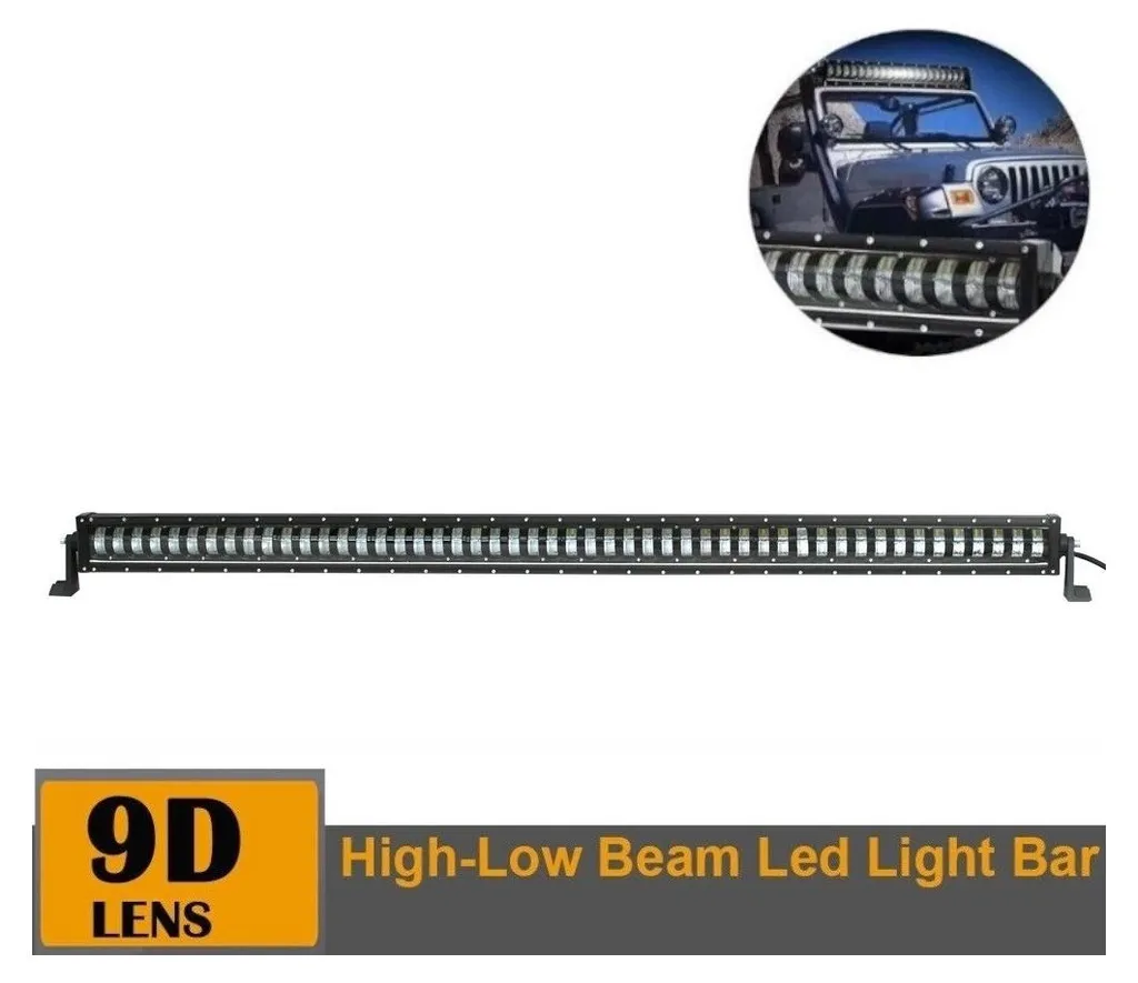 Barre LED 9D 140 cm incurvée pour 4x4 et camion tout-terrain en 12V 24V