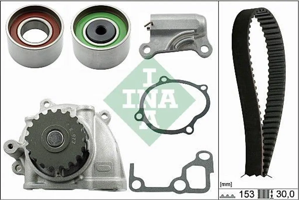 Pack pompe à eau et courroie de distribution INA pour Mazda 6 et MPV II