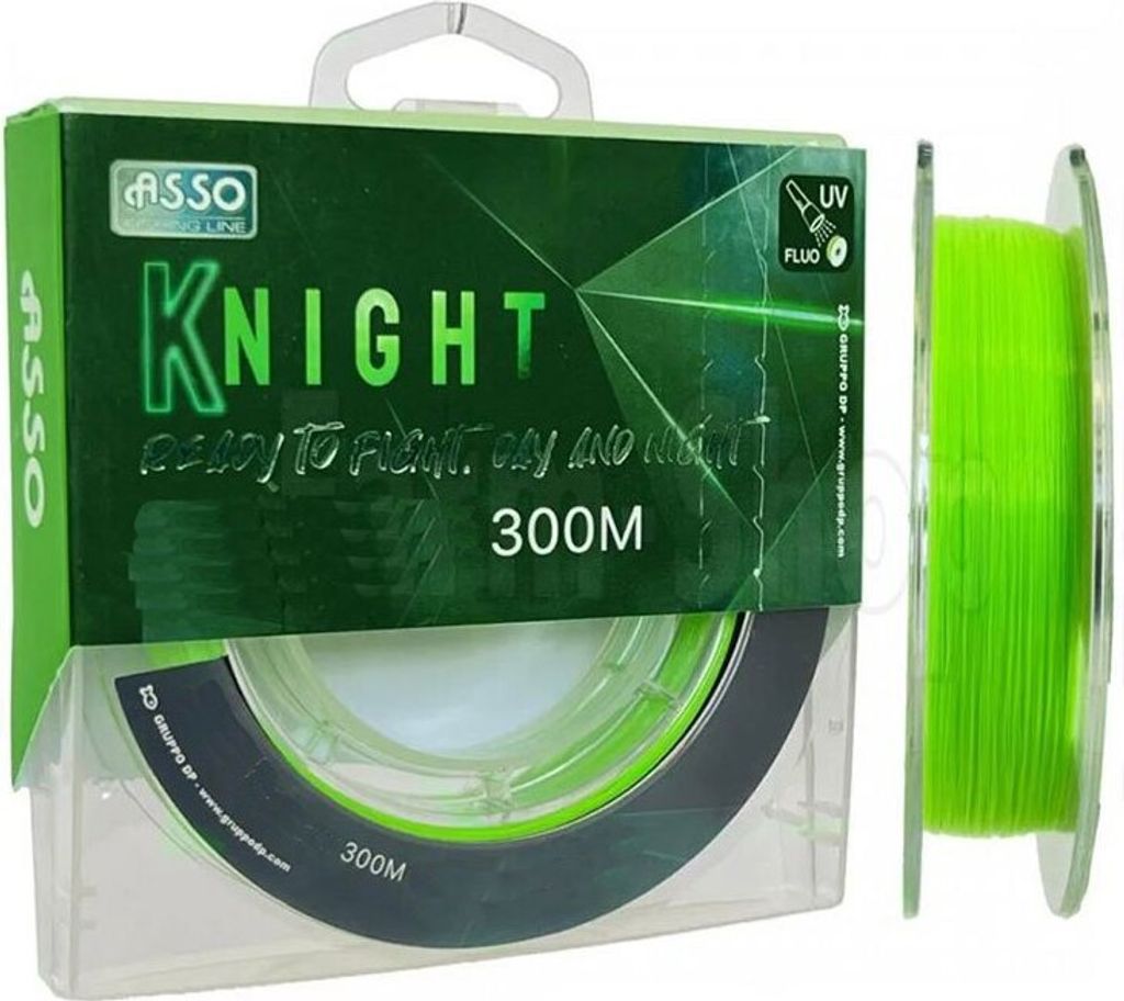 Asso Knight 300 M Monofile Schnüre Durchsichtig 0.405 mm Durchsichtig 0.405 mm
