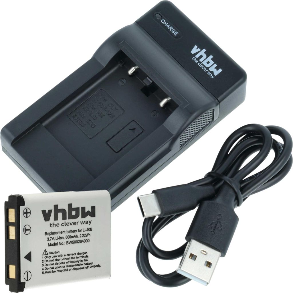 vhbw Ladezubehör-Set kompatibel mit Fujifilm FinePix Z30, Produktbild 