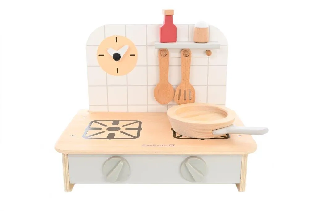 Cuisine enfant bois durable EverEarth EE33901 - Jeu de rôle éducatif