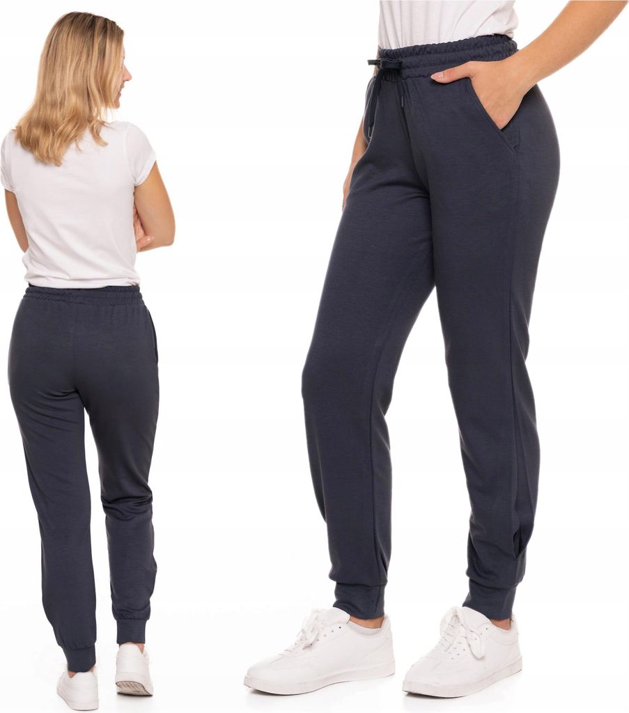 Klassische Damen Graphit Sweatpants Bequeme Krawatte MORAJ M
