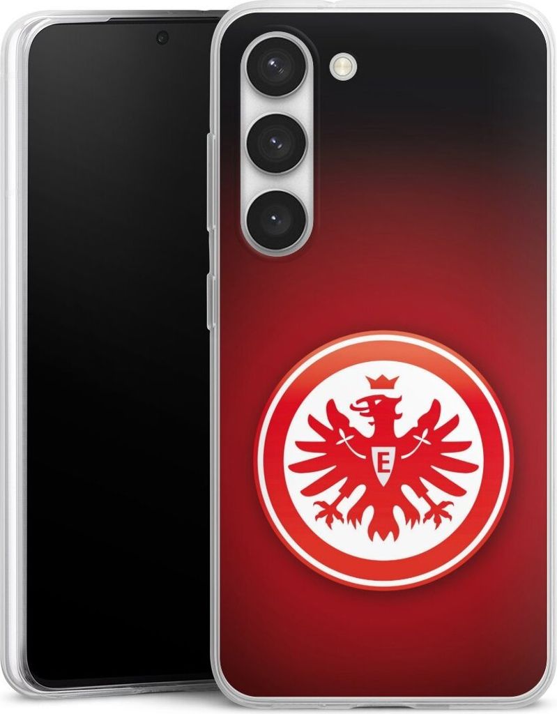 DeinDesign Slim Hülle für Samsung Galaxy S23 Silikon Case Ultra Dünn Handyhülle Eintracht Frankfurt Offizielles Lizenzprodukt Wappen