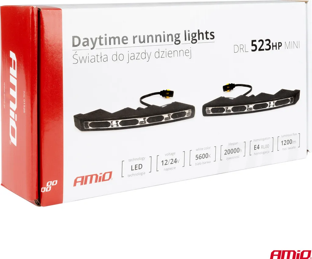 AMIO 01526 Luci Diurne LED 523HP Mini - Il Meglio per la Tua Auto - 12