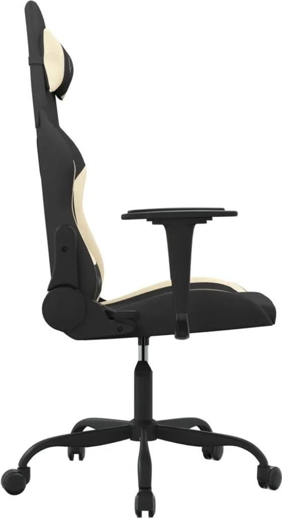 Sedia da gioco in tessuto nero e crema - 4