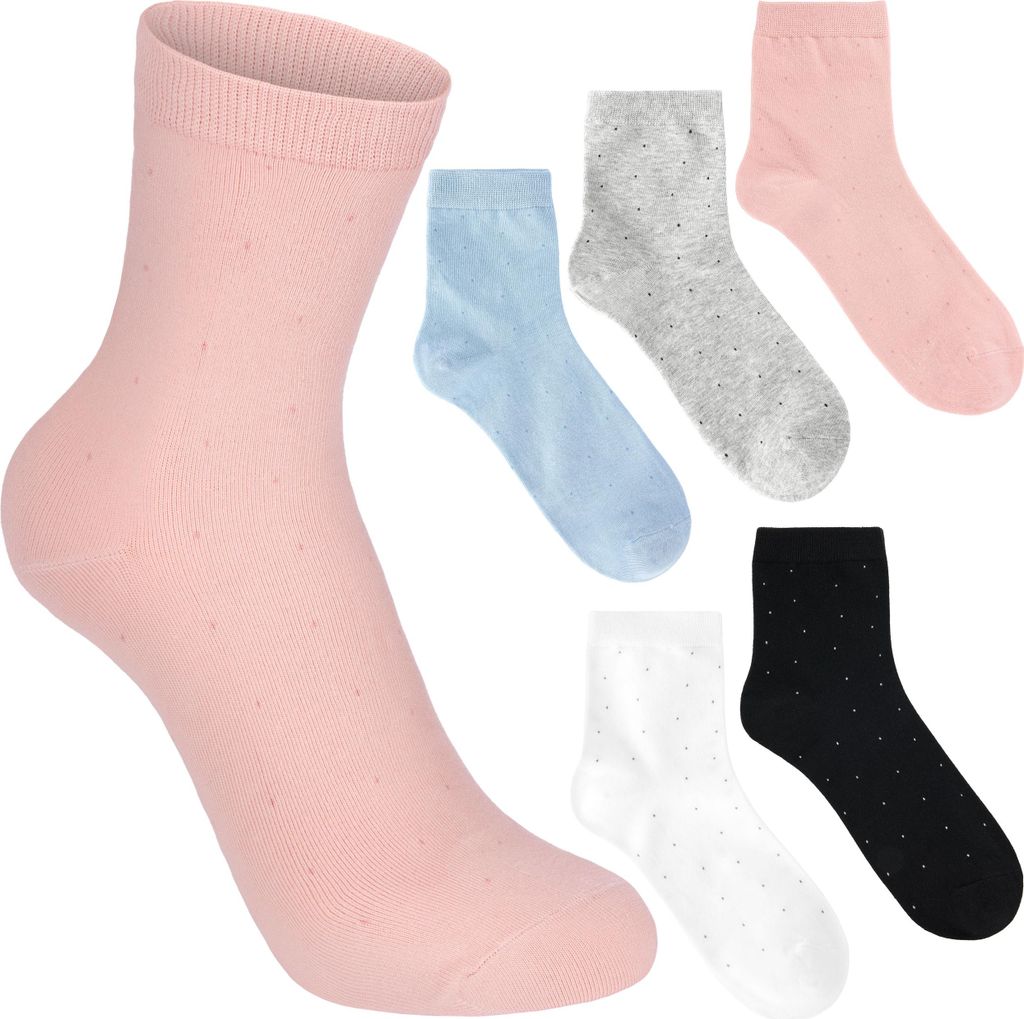 BRUBAKER 5 Paar Damen Socken 36-41 – Gepunktetes Sockenset Produktbild 