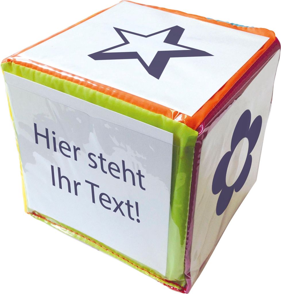 Blanko-Würfel mit Einstecktaschen 20 cm Produktbild 