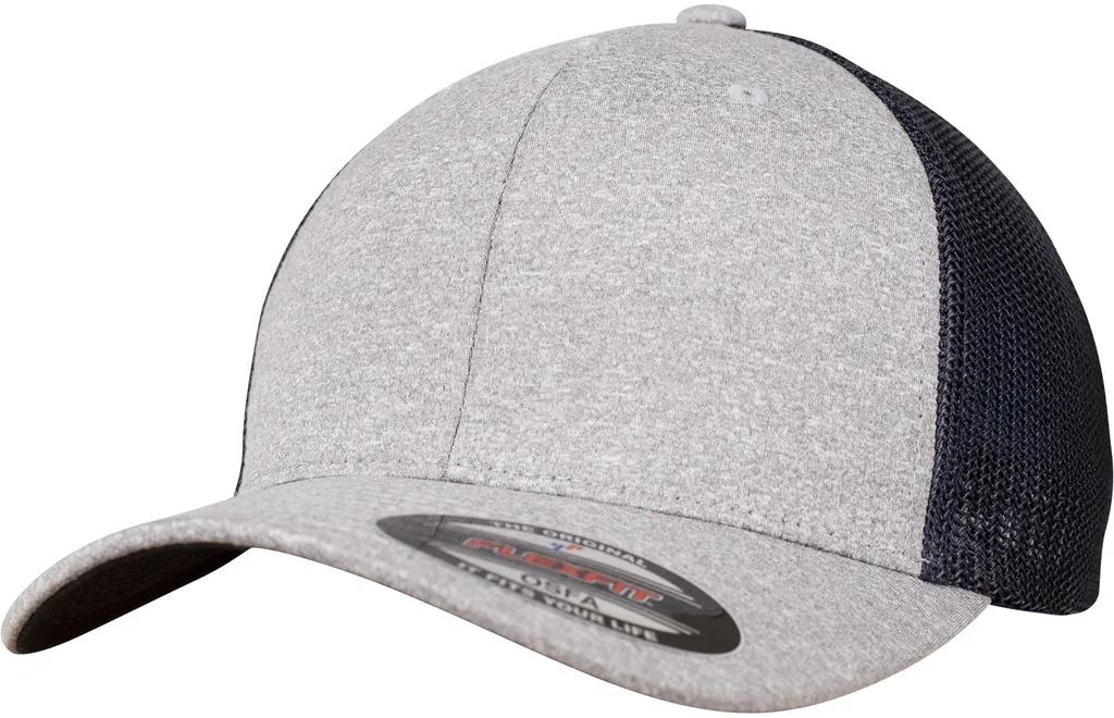 Cappellino Flexfit 6311 Mesh Heather Grey/Navy - Perfetto per Outdoor