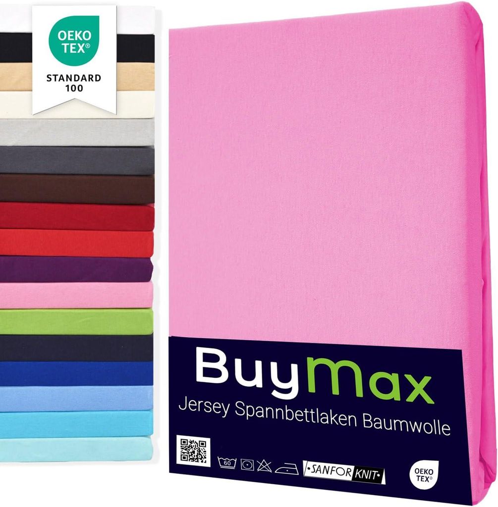 Buymax Topper Spannbettlaken Jersey Spannbetttuch 100% Produktbild 