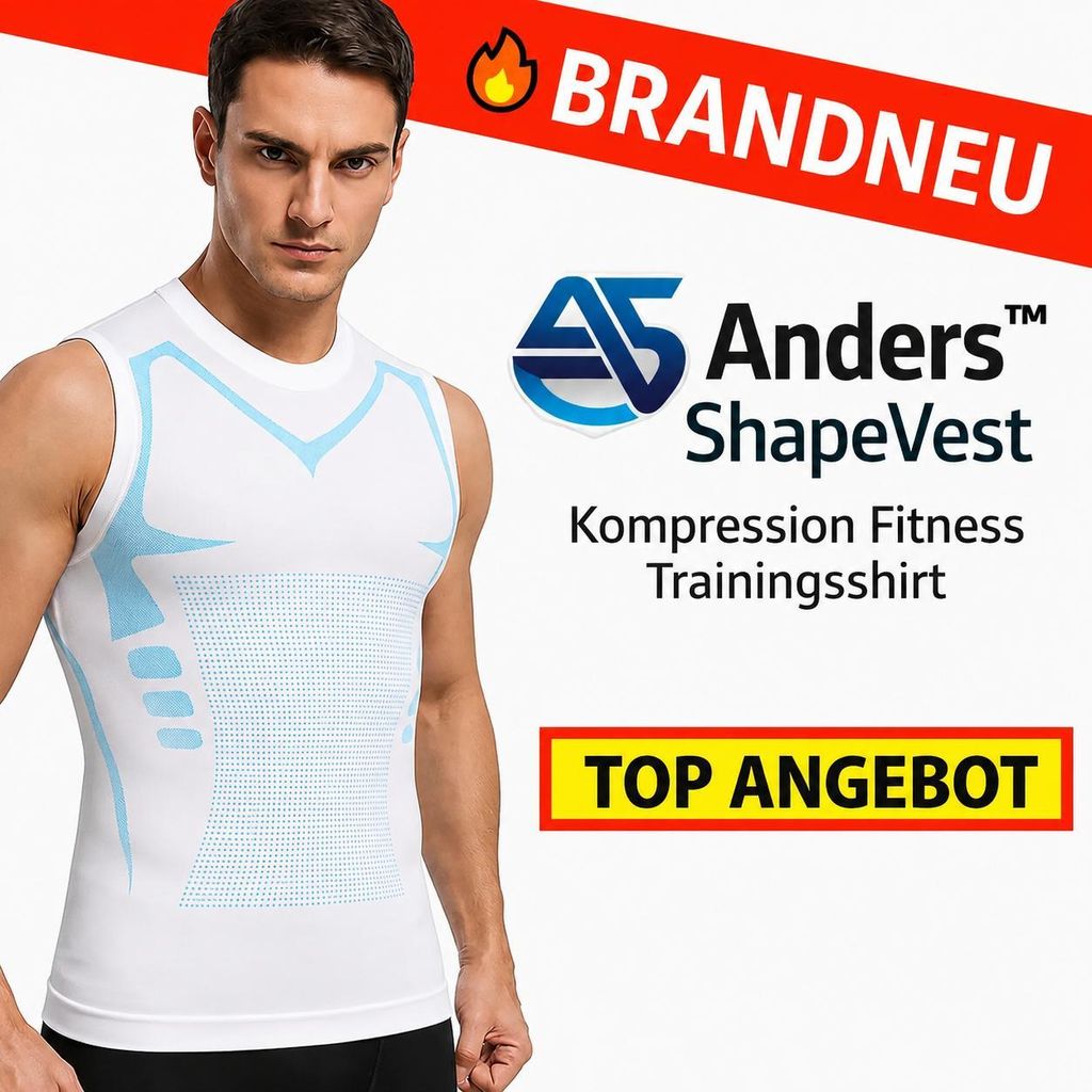 Anders ShapeVest Muskelshirt Herren Tanktop Kompression Fitness Trainingsshirt: Weißblau / 4XL