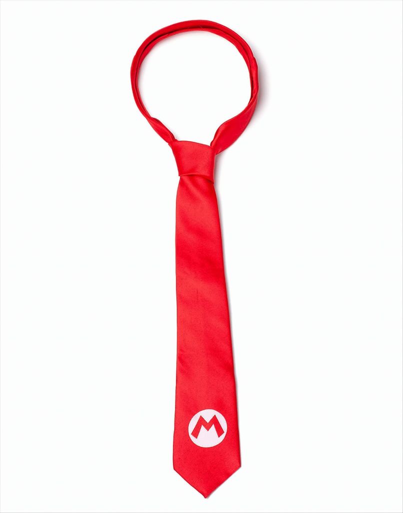 Super Mario Ties Nintendo - Super Mario Badge Necktie Red
