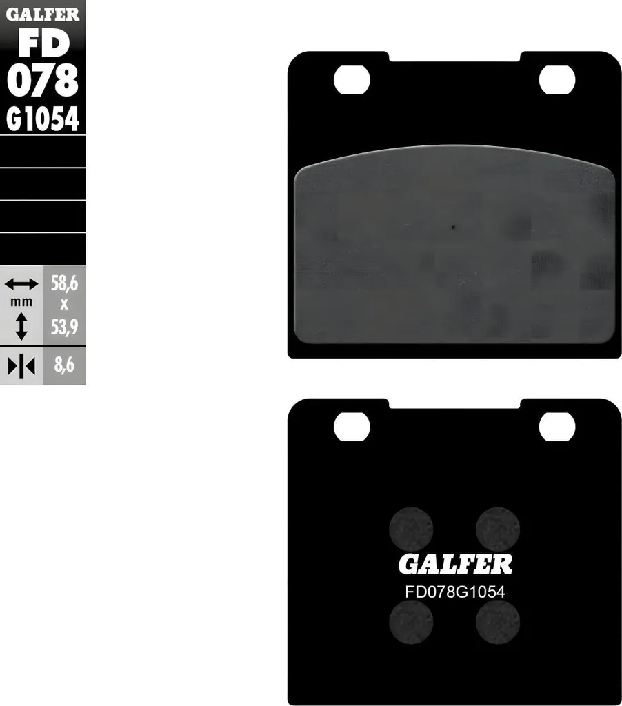 Plaquettes de frein Galfer FD078G1054 pour Suzuki GSX-R 750 et 1100
