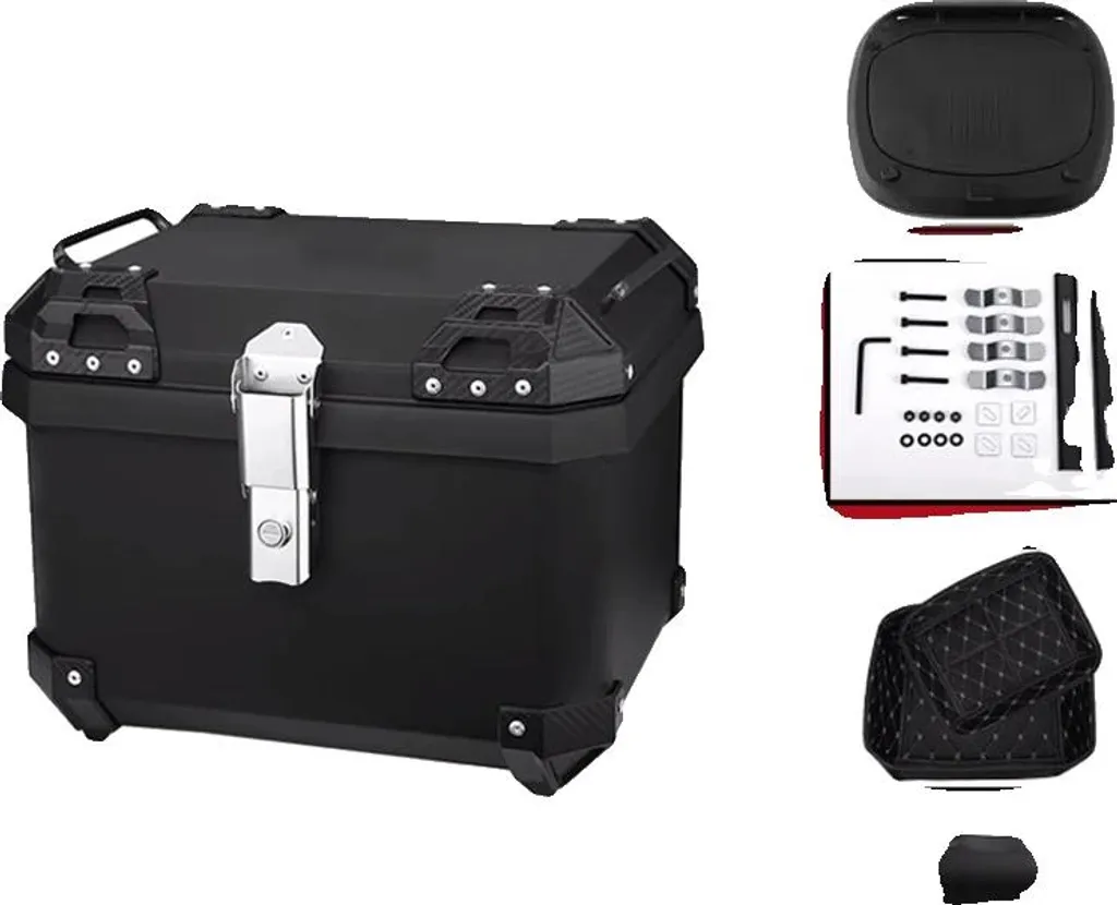 Top case moto 45L étanche noir mat : fini les vols et les affaires mouillées