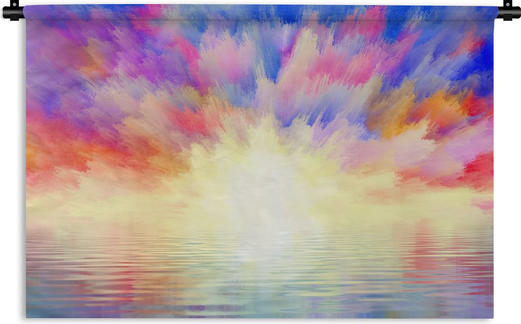 MuchoWow Wandteppich Wandbehang Himmel - Farben - Sommer 150x100 cm Tapisserie Dekoration Wandtuch - Waschbar - Tapisserien - Wand-Decke