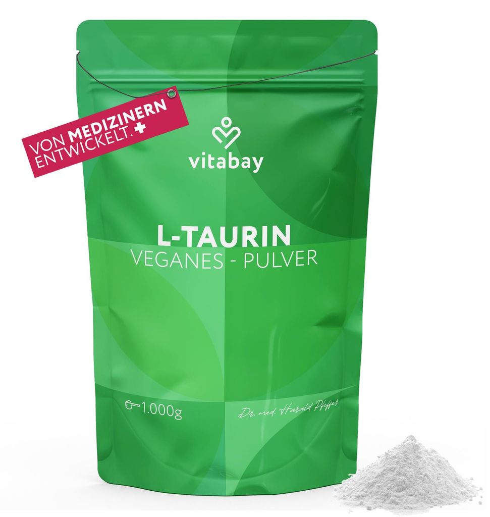 Vitabay Taurin Pulver 1Kg - Reines Veganes Pulver - Ideal Produktbild 