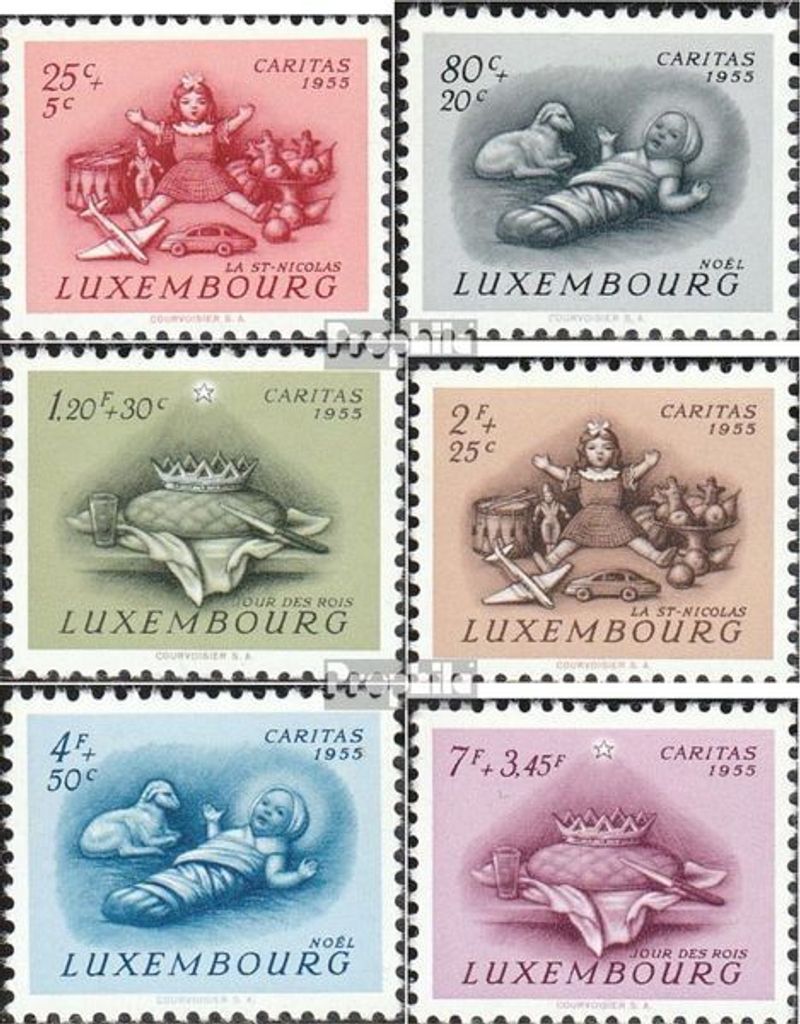 Briefmarken Luxemburg 1955 Mi 541-546 (kompl.Ausg.) gestempelt Brauchtum