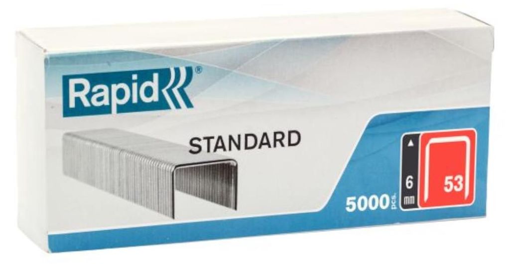 Graffe RAPID 53 STANDARD, 6 mm, per cucitrice, conf. 5000 Immagine del prodotto 