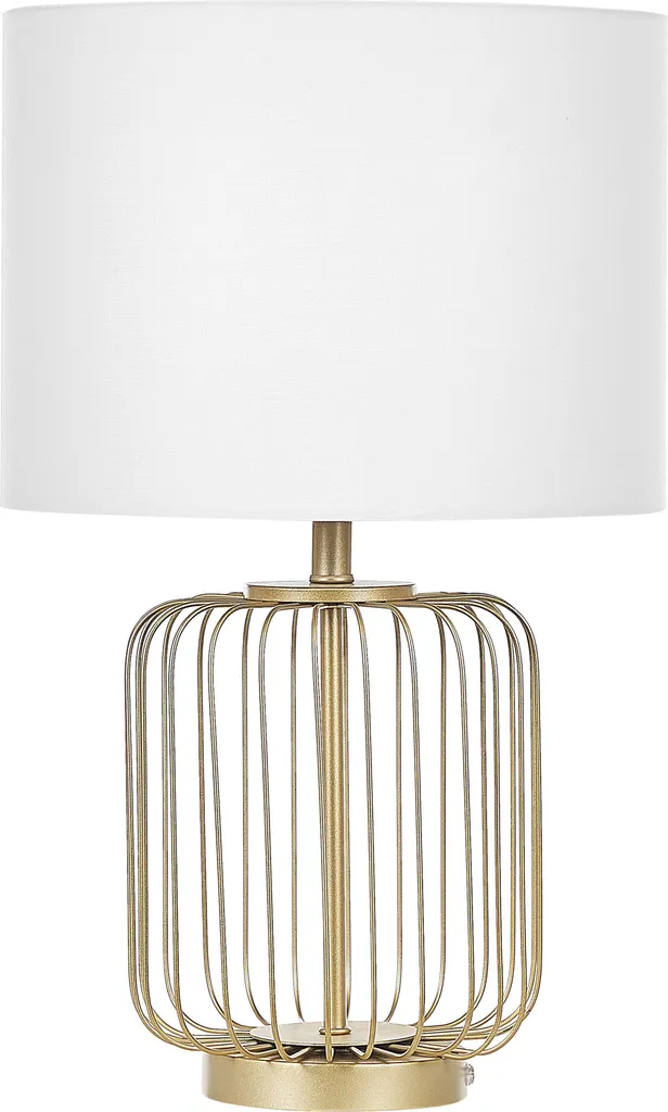 Lampe de Salon Métal Doré - Éclairage d'Ambiance Cage pour Meuble