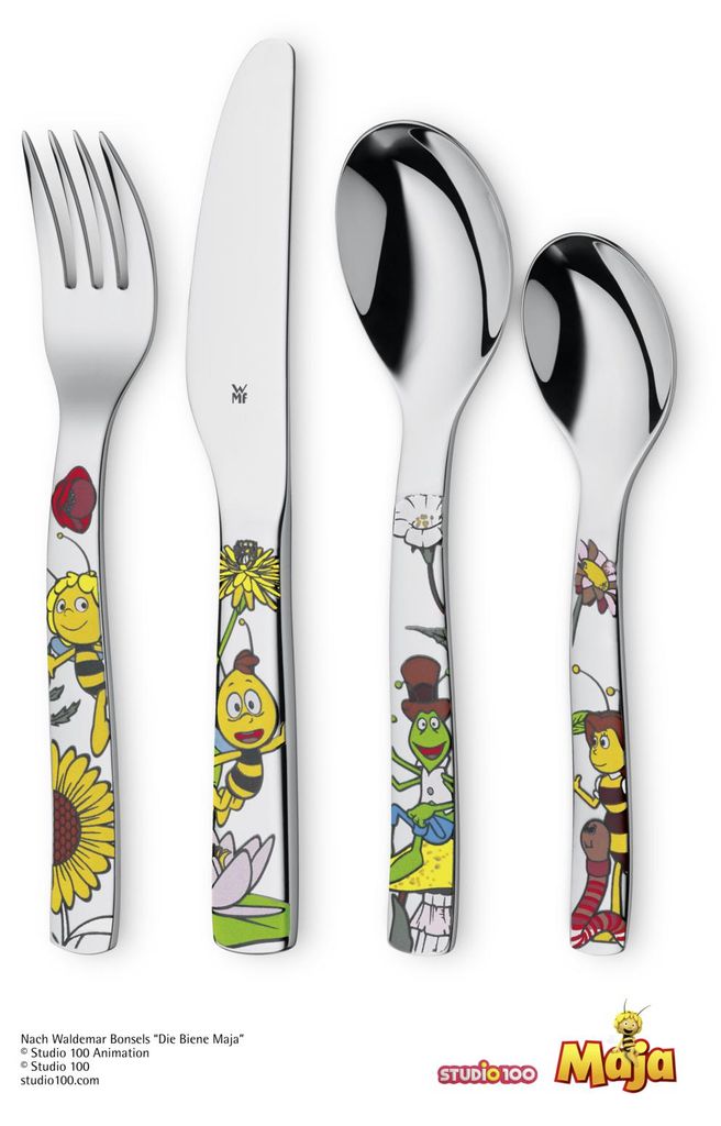 WMF Kinderbesteck-Set 4-teilig Biene Maja, 155 mm, 25 mm, Produktbild 