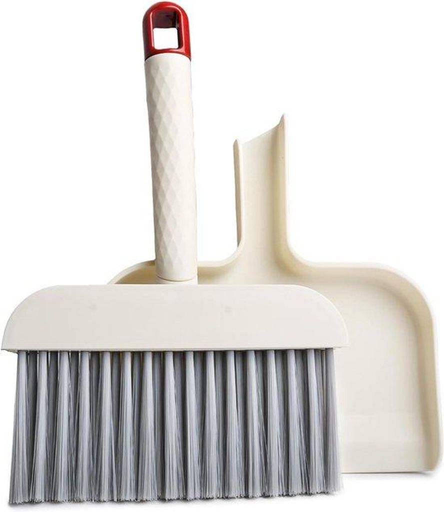 Kompaktes Staubsaugensemble mit kleinen Besen und einem Staubsauger, Handbesen-Staubsauger-Set mit Metallschaufel, perfekt für Arbeitszimmer, Essz...