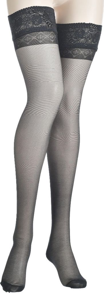 Halterlose Strümpfe mit rückwärtige Naht und Hochferse PENNAC 20 DEN black-3.4