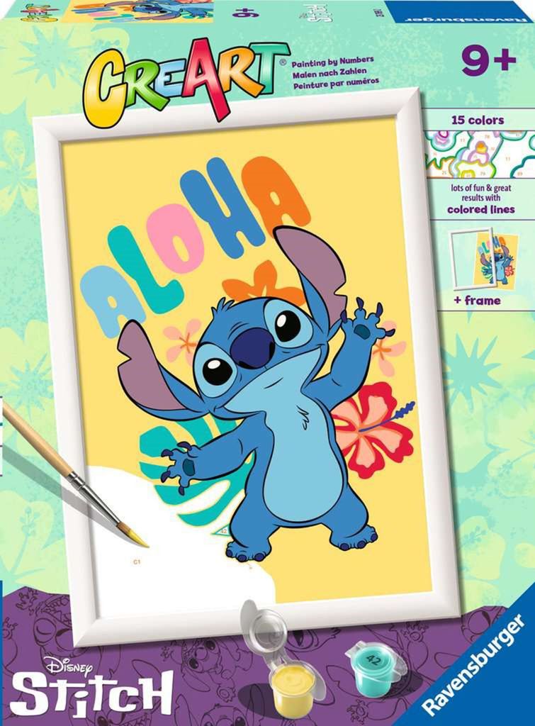 Ravensburger Malen nach Zahlen Disney Stitch - CreArt Set für Kinder