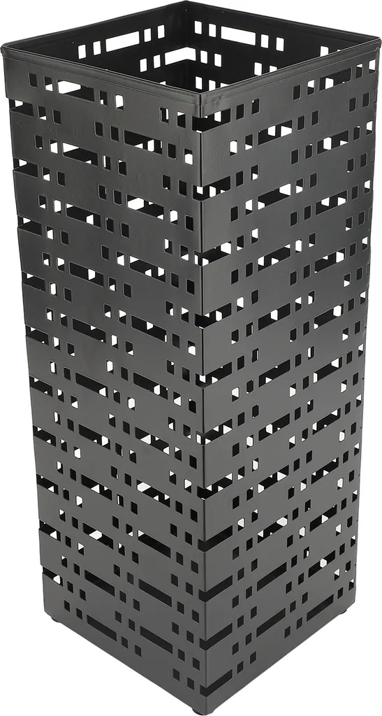 Porte-parapluies en métal noir design avec bac de récupération d'eau